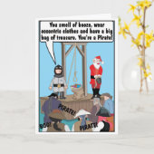 KERSTMIS PIRATENGRAP KAART (Gele Bloem)