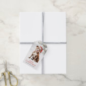 Kerstmis Pit Bull Hond Cadeautags Cadeaulabel (Met Touw)