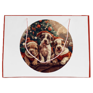 Kerstmis Pit Bull Puppy Honden Groot Cadeauzakje