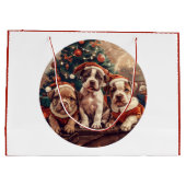 Kerstmis Pit Bull Puppy Honden Groot Cadeauzakje (Achterkant)