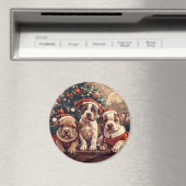 Kerstmis Pit Bull Puppy Honden Magneet (Insitu (Vaatwasser))