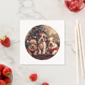 Kerstmis Pit Bull Puppy Honden Servet (Insitu)