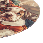 Kerstmis Pit Bull Puppy Honden Snijplank (Hoek)