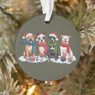 Kerstmis Pitbull Hondeneigenaar Cadeau Vakantie Ke Ornament
