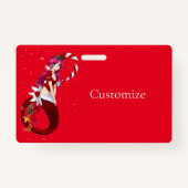 Kerstmis Pixie Zeemeermin Thunder_Cove Badge (Achterkant)