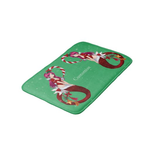 Kerstmis Pixie Zeemeermin Thunder_Cove Badmat (Gekanteld)