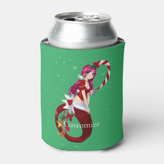 Kerstmis Pixie Zeemeermin Thunder_Cove Blikjeskoeler (Blikje Voorkant)
