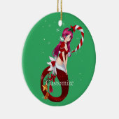 Kerstmis Pixie Zeemeermin Thunder_Cove Keramisch Ornament (Rechts)