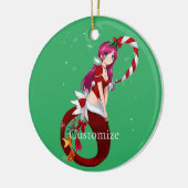 Kerstmis Pixie Zeemeermin Thunder_Cove Keramisch Ornament (Links)