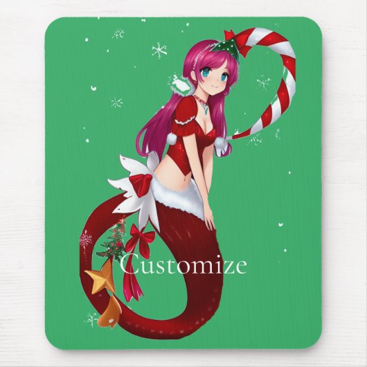 Kerstmis Pixie Zeemeermin Thunder_Cove Muismat (Voorkant)
