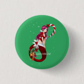 Kerstmis Pixie Zeemeermin Thunder_Cove Ronde Button 3,2 Cm (Voorkant)