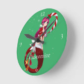 Kerstmis Pixie Zeemeermin Thunder_Cove Ronde Klok (Hoek)