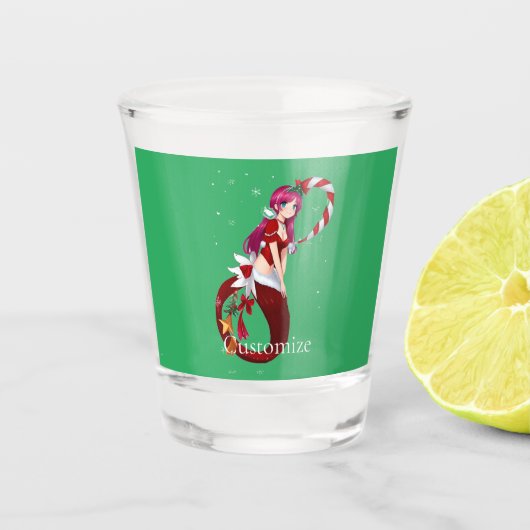 Kerstmis Pixie Zeemeermin Thunder_Cove Shot Glas (Voorkant)