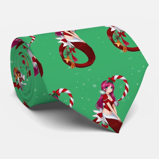 Kerstmis Pixie Zeemeermin Thunder_Cove Stropdas (Opgerold)