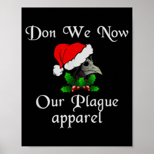 Kerstmis Plaag Dokter Masker Trek Ons Nu Aan Plaag Poster