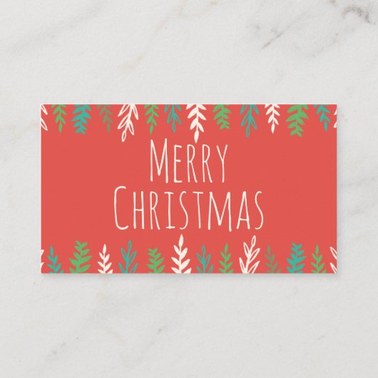 Kerstmis Plaatskaartje (Achterkant)