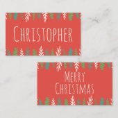 Kerstmis Plaatskaartje (Voorkant / Achterkant)