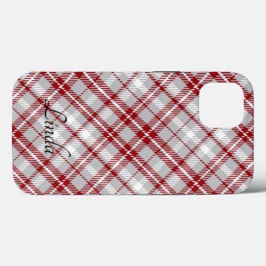 Kerstmis Plaid Case-Mate iPhone Case (Achterkant (horizontaal))