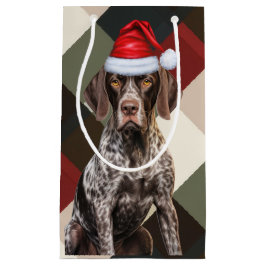 Kerstmis Plaid Duitse Staande Hond Klein Cadeauzakje