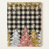 Kerstmis plaid en glitter naam planner (Achterkant)