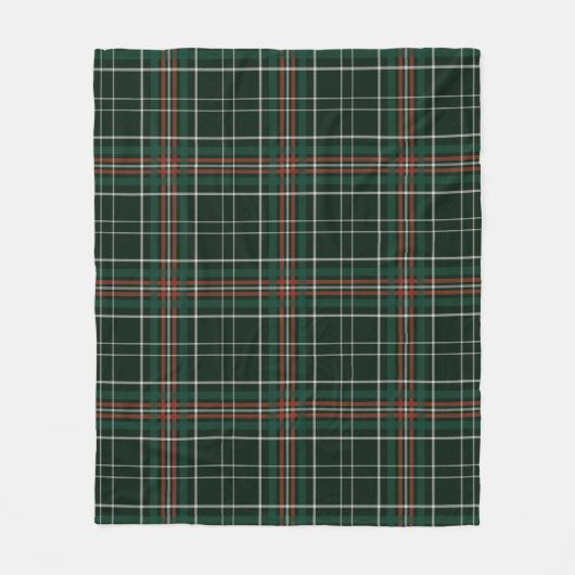 Kerstmis Plaid Groen Rood Wit Patroon Fleece Deken (Voorkant)