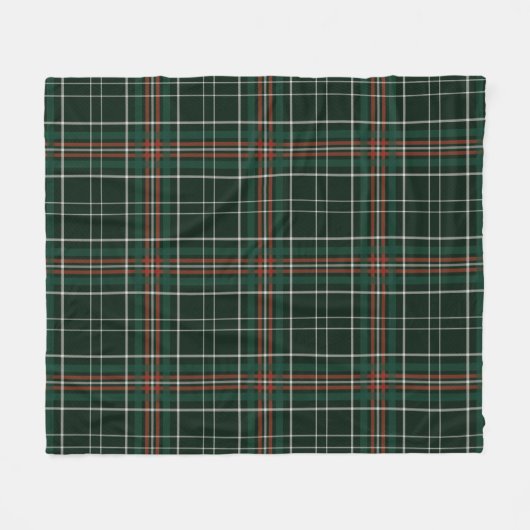 Kerstmis Plaid Groen Rood Wit Patroon Fleece Deken (Voorkant (Horizontaal))