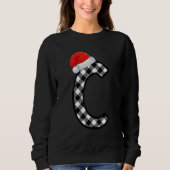 Kerstmis Plaid Hoofdletter C Santa Monogram Kerstm Trui