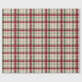 Kerstmis Plaid Inpakpapier (Vlak)