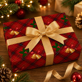 Kerstmis Plaid Inpakpapier