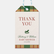 Kerstmis Plaid Preppy Beer Babyshower