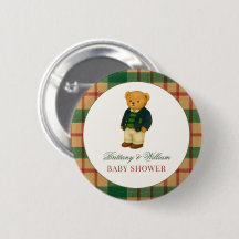 Kerstmis Plaid Preppy Beer Babyshower