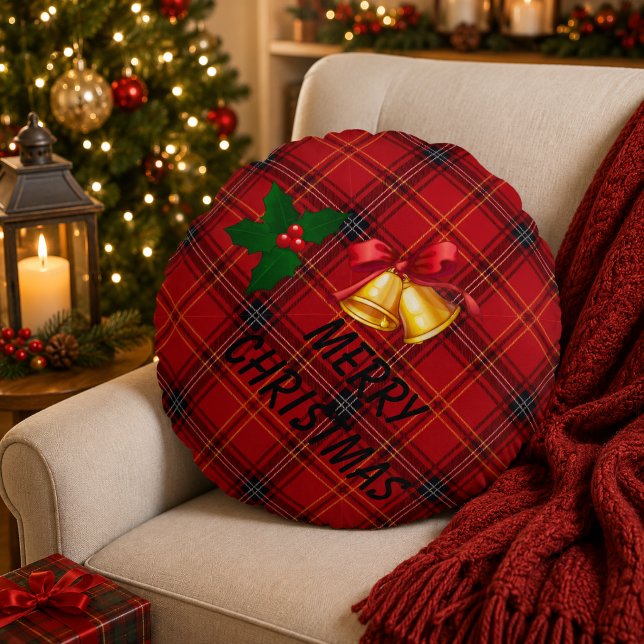 Kerstmis Plaid  Rond Kussen (Creator heeft geüpload)