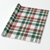 Kerstmis Plaid Rood en Groen Cadeaupapier (Uitgerold)