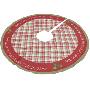 Kerstmis Plaid - Rood, Groen en Wit - Kerstboom Rok