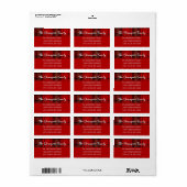 Kerstmis Plaid Rood Groen Etiket (Full Sheet)