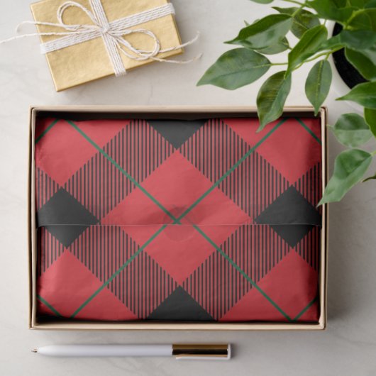 Kerstmis Plaid Serie Ontwerp 1 Tissuepapier (Geschenk)
