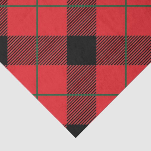 Kerstmis Plaid Serie Ontwerp 1 Tissuepapier (Detail)