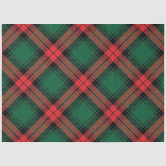 Kerstmis Plaid Serie Ontwerp 2 Tissuepapier (Voorkant)