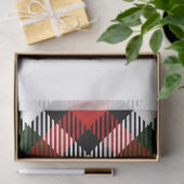 Kerstmis Plaid Twee Toon Feestelijk Rood Groen Wit Tissuepapier (Geschenk)