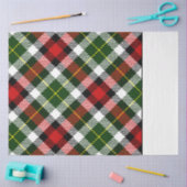 Kerstmis Plaid Twee Toon Feestelijk Rood Groen Wit Tissuepapier (Craft)