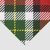 Kerstmis Plaid Twee Toon Feestelijk Rood Groen Wit Tissuepapier (Detail)