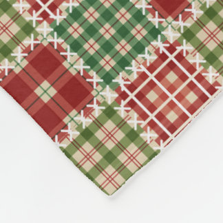 Kerstmis Plaids Quilt en Kruissteek Patronen Fleece Deken