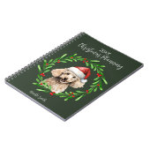 Kerstmis Planning Hond Poedel Standaard Mini Pup Notitieboek (Linkerzijde)
