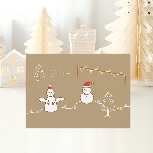 Kerstmis Plat Kerstkaart