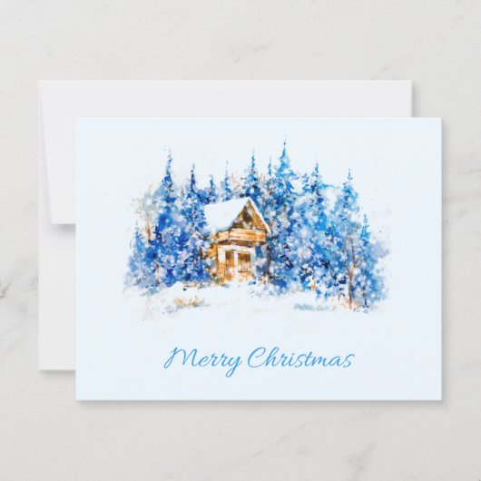 Kerstmis Plat Kerstkaart (Voorkant)