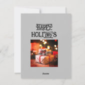 Kerstmis Plat Kerstkaart, Afmeting: 4.25" x 5.5", Feestdagenkaart (Achterkant)