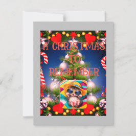 Kerstmis Plat Kerstkaart, Afmeting: 4.25" x 5.5", Feestdagenkaart