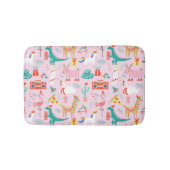 Kerstmis plezier: Dierlijk naadloos patroon. Badmat (Voorkant)