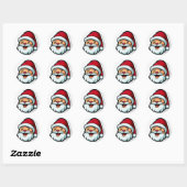 Kerstmis plezier ronde sticker (Vel)