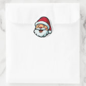 Kerstmis plezier ronde sticker (Tas)